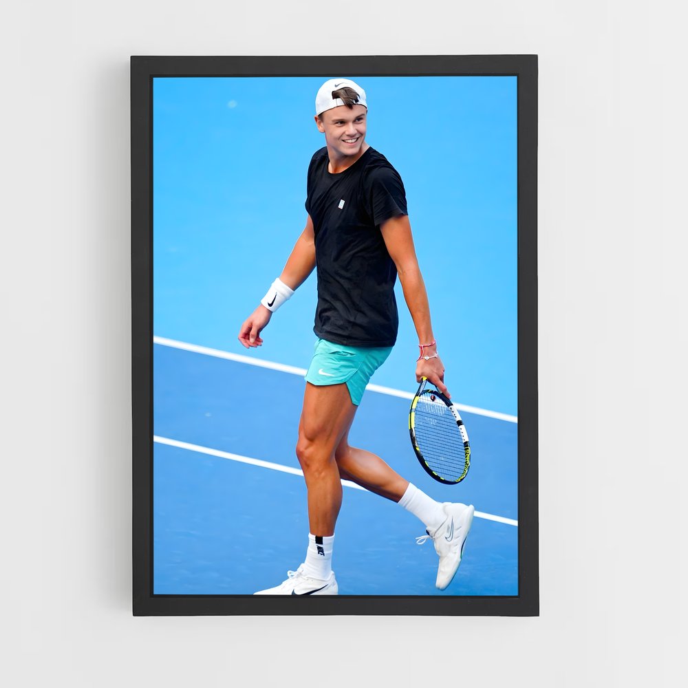 Poster Holger rune verts – affiche Tennis (vue 2)